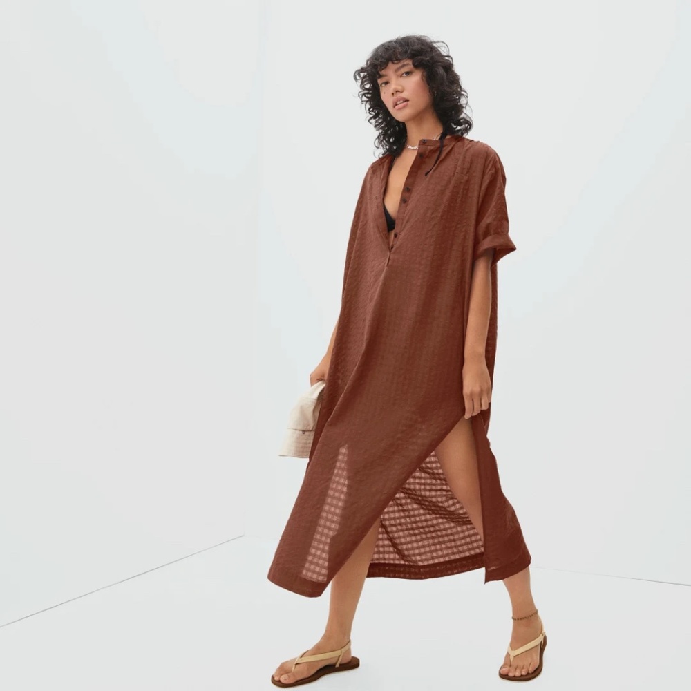 Everlane The Caftan Dress in Sequoia XS